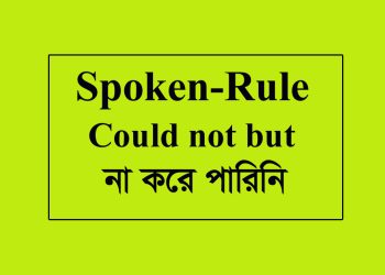 Could not but এর অর্থ-না করে পারিনি