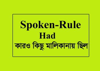 Had এর অর্থ-কারও কিছু মালিকানায় ছিল