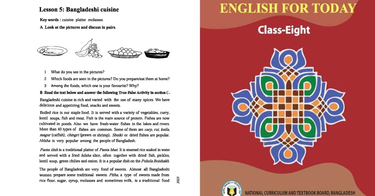 Bangladeshi cuisin class 8 bangla-translation questions-answer