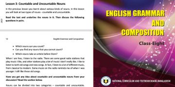 Class 8 english grammar-Countable and Uncountable Nouns-Unit-1-Lesson-3