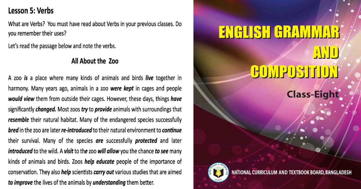 Class 8 english grammar-verbs-Unit-1-Lesson-5