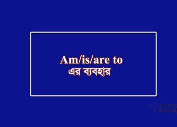 Am/is/are to-এর অর্থ-করতে হয়