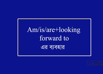 Am/is/are+looking forward to-এর ব্যবহার